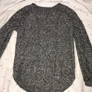 black and white sweater